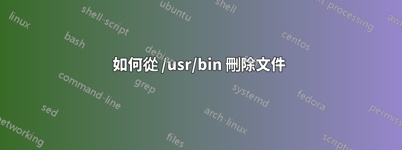 如何從 /usr/bin 刪除文件