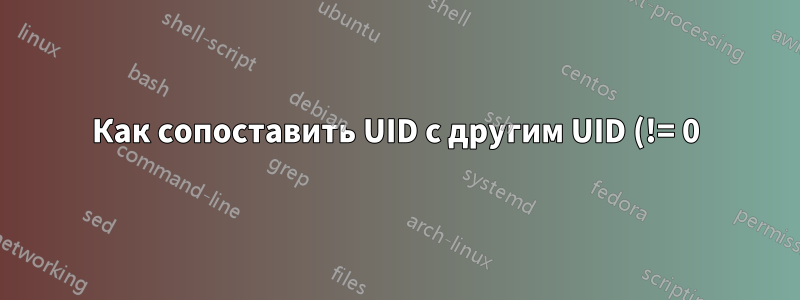 Как сопоставить UID с другим UID (!= 0) внутри пространства имен пользователя?
