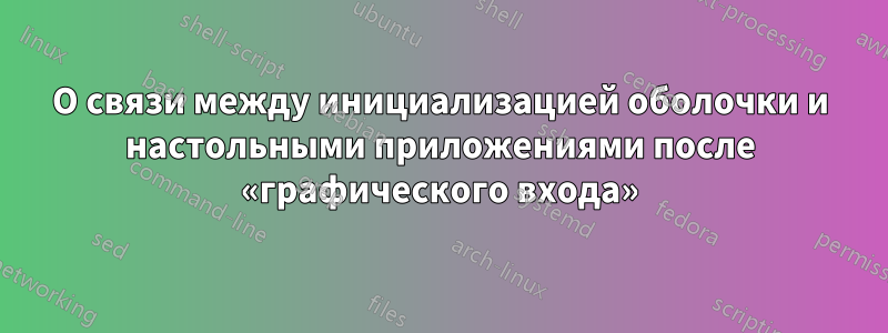 О связи между инициализацией оболочки и настольными приложениями после «графического входа»