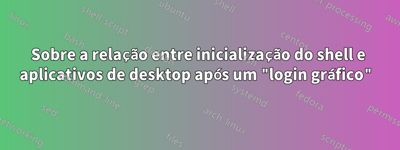 Sobre a relação entre inicialização do shell e aplicativos de desktop após um "login gráfico"
