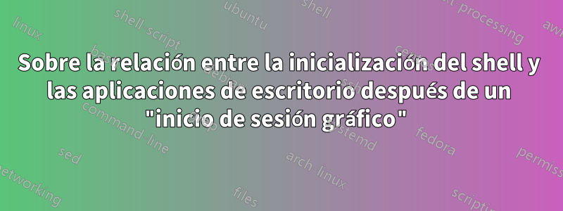 Sobre la relación entre la inicialización del shell y las aplicaciones de escritorio después de un "inicio de sesión gráfico"