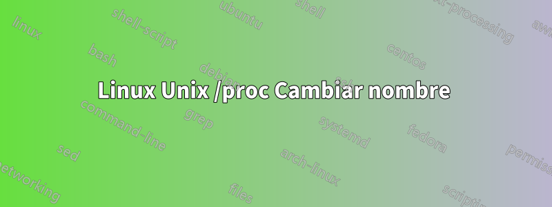 Linux Unix /proc Cambiar nombre