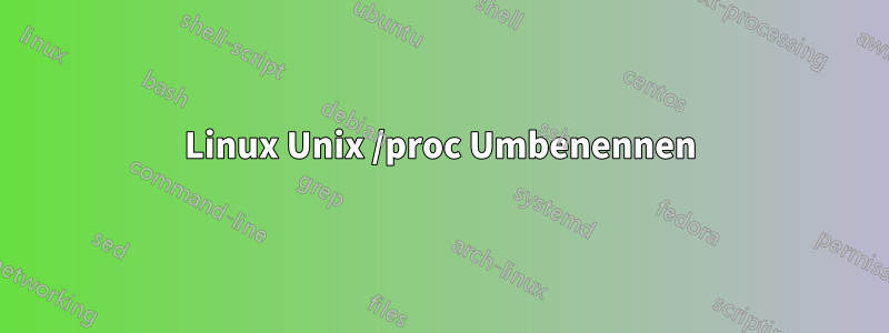 Linux Unix /proc Umbenennen