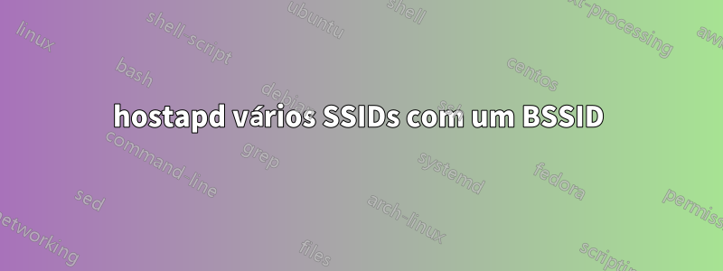 hostapd vários SSIDs com um BSSID