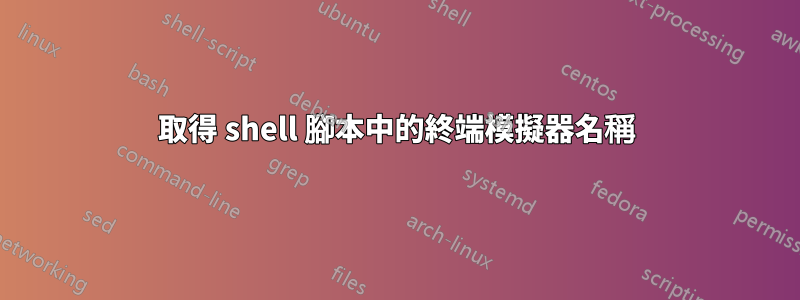 取得 shell 腳本中的終端模擬器名稱