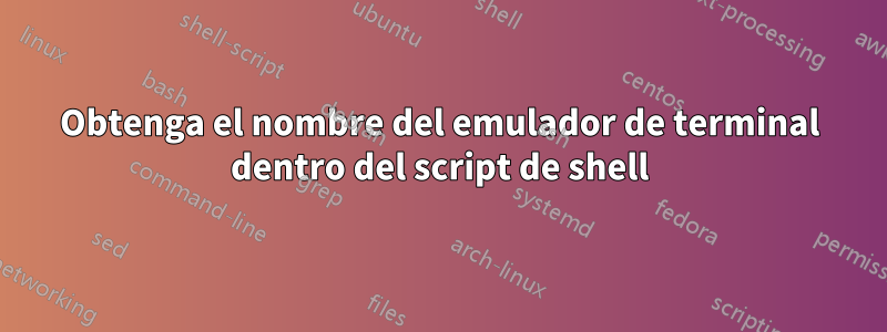 Obtenga el nombre del emulador de terminal dentro del script de shell