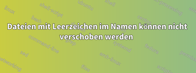 Dateien mit Leerzeichen im Namen können nicht verschoben werden 