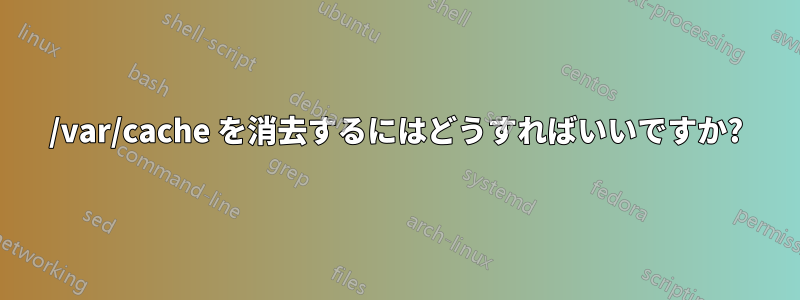 /var/cache を消去するにはどうすればいいですか?
