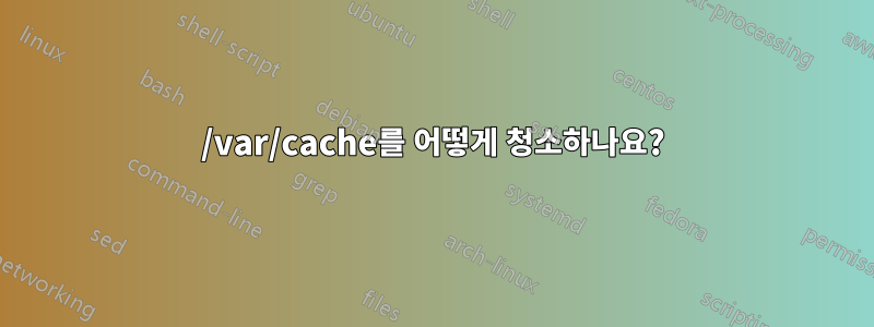 /var/cache를 어떻게 청소하나요?