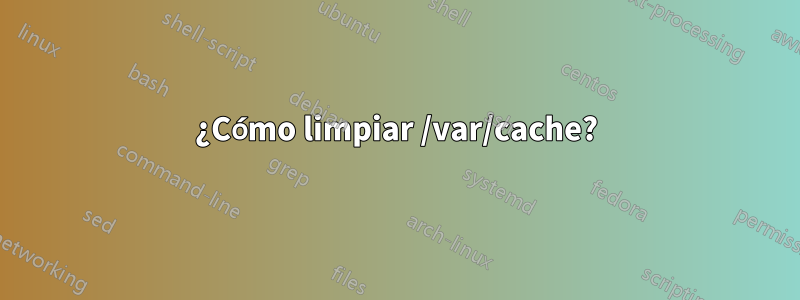 ¿Cómo limpiar /var/cache?