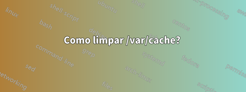 Como limpar /var/cache?
