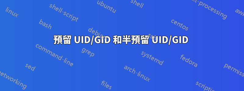 預留 UID/GID 和半預留 UID/GID