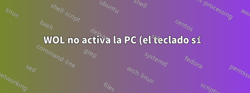 WOL no activa la PC (el teclado sí). ¿Como arreglar?