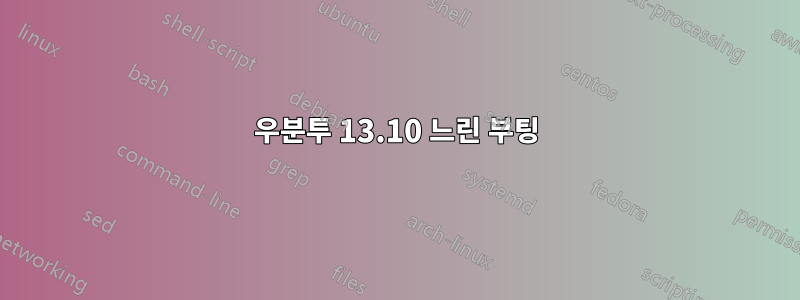 우분투 13.10 느린 부팅