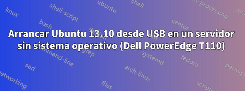 Arrancar Ubuntu 13.10 desde USB en un servidor sin sistema operativo (Dell PowerEdge T110)