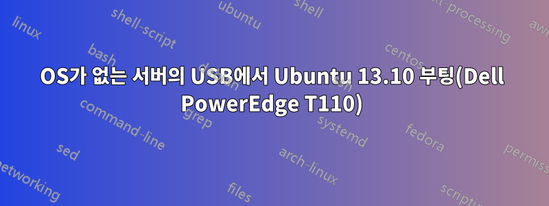 OS가 없는 서버의 USB에서 Ubuntu 13.10 부팅(Dell PowerEdge T110)