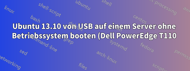 Ubuntu 13.10 von USB auf einem Server ohne Betriebssystem booten (Dell PowerEdge T110)