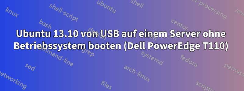 Ubuntu 13.10 von USB auf einem Server ohne Betriebssystem booten (Dell PowerEdge T110)