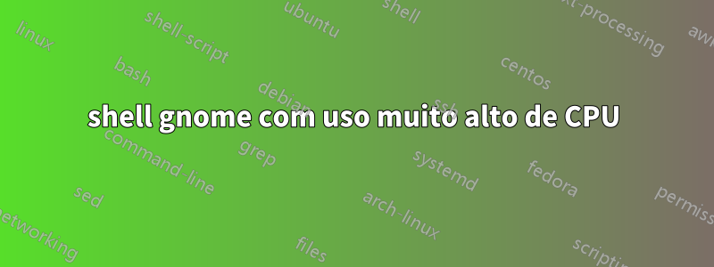 shell gnome com uso muito alto de CPU