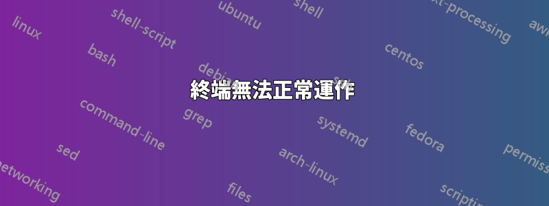 終端無法正常運作