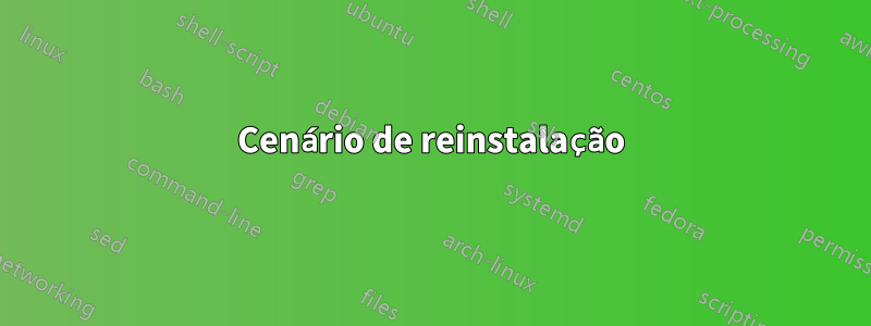 Cenário de reinstalação
