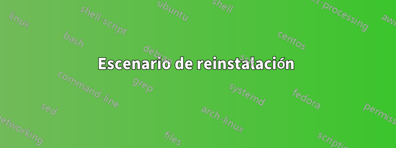 Escenario de reinstalación