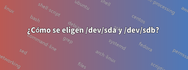 ¿Cómo se eligen /dev/sda y /dev/sdb?