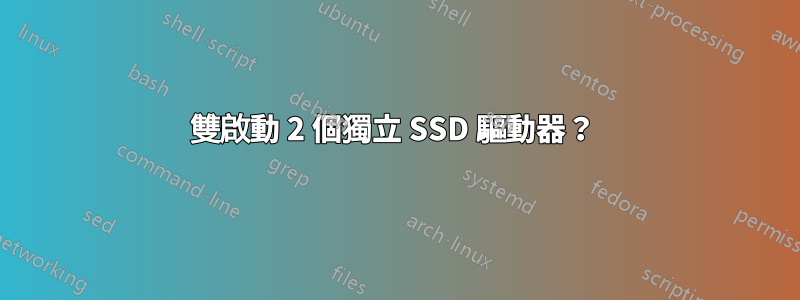 雙啟動 2 個獨立 SSD 驅動器？ 