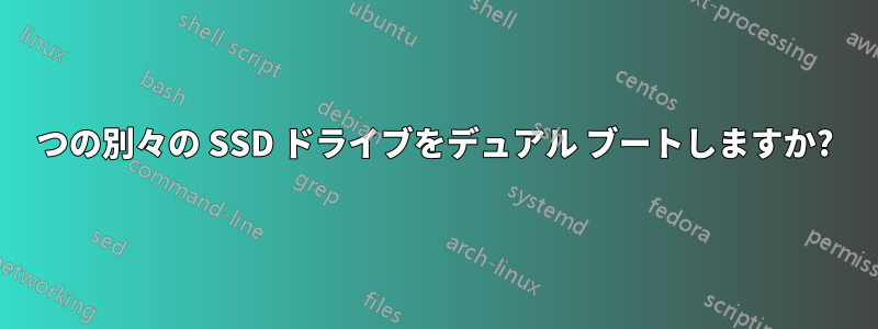 2 つの別々の SSD ドライブをデュアル ブートしますか? 