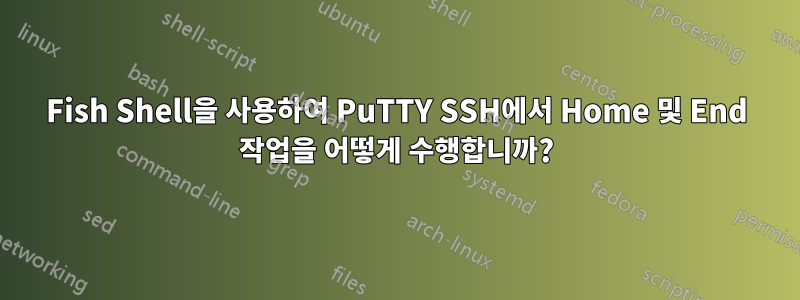 Fish Shell을 사용하여 PuTTY SSH에서 Home 및 End 작업을 어떻게 수행합니까?