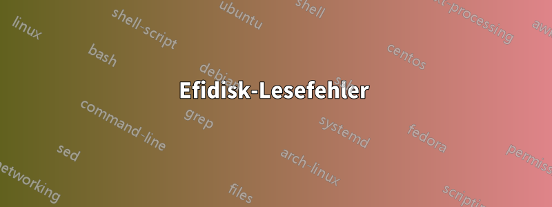 Efidisk-Lesefehler