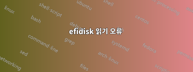 efidisk 읽기 오류