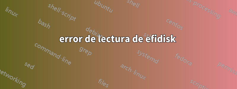 error de lectura de efidisk