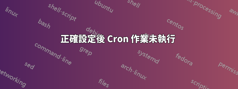 正確設定後 Cron 作業未執行