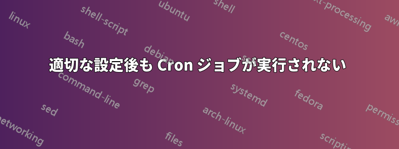 適切な設定後も Cron ジョブが実行されない