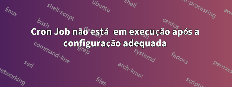 Cron Job não está em execução após a configuração adequada