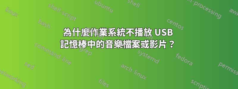 為什麼作業系統不播放 USB 記憶棒中的音樂檔案或影片？