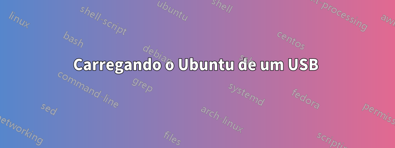 Carregando o Ubuntu de um USB