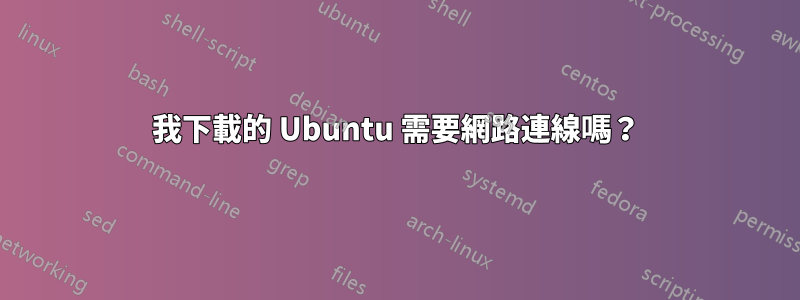 我下載的 Ubuntu 需要網路連線嗎？