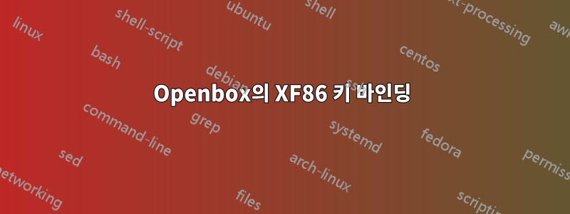 Openbox의 XF86 키 바인딩