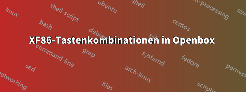 XF86-Tastenkombinationen in Openbox