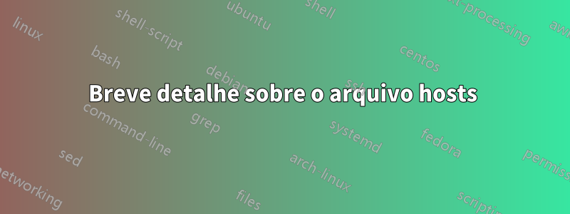 Breve detalhe sobre o arquivo hosts