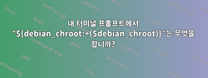 내 터미널 프롬프트에서 "${debian_chroot:+($debian_chroot)}"는 무엇을 합니까?