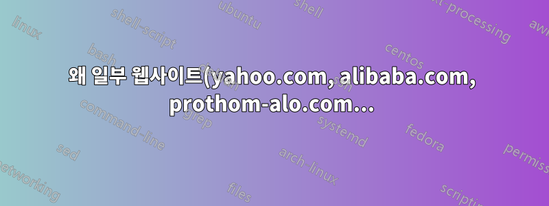 왜 일부 웹사이트(yahoo.com, alibaba.com, prothom-alo.com...)가 내 우분투 12.04에 로드되지 않습니까?