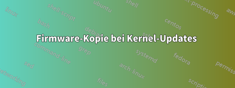 Firmware-Kopie bei Kernel-Updates