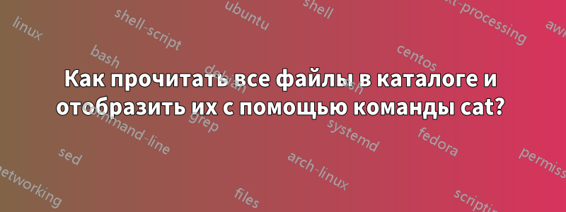 Как прочитать все файлы в каталоге и отобразить их с помощью команды cat?