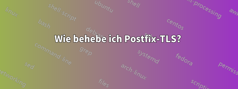 Wie behebe ich Postfix-TLS?