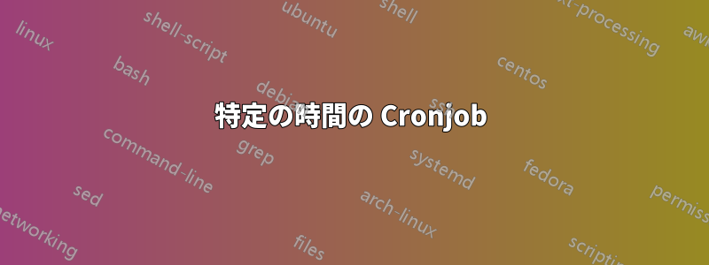 特定の時間の Cronjob