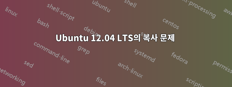 Ubuntu 12.04 LTS의 복사 문제