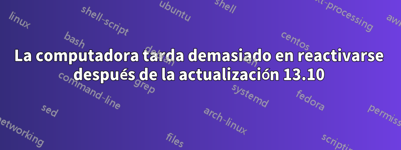 La computadora tarda demasiado en reactivarse después de la actualización 13.10